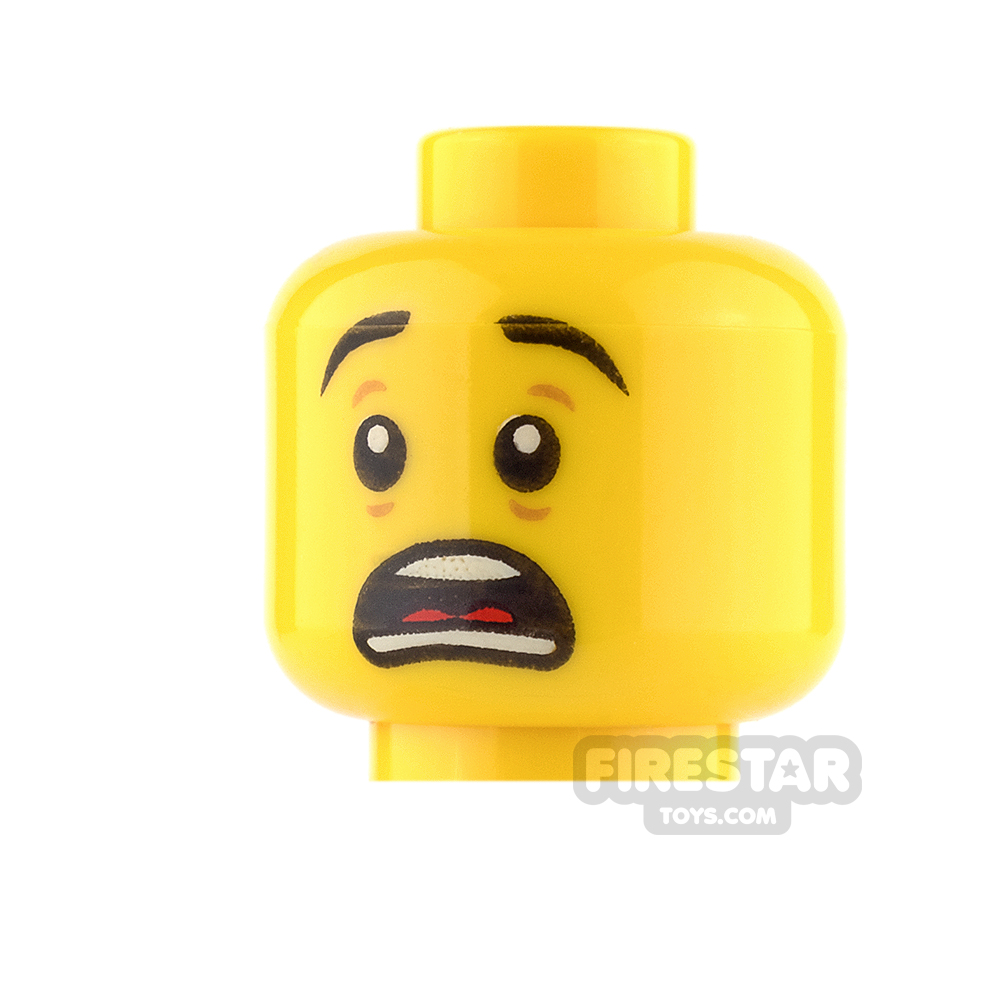 LEGO Mini Figure Heads - Scared / Closed Eyes Crying