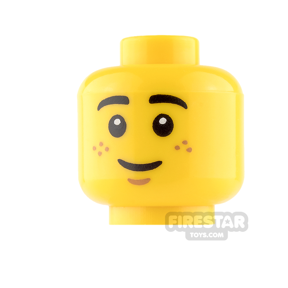 LEGO Mini Figure Heads - Freckles - Smile / Angry