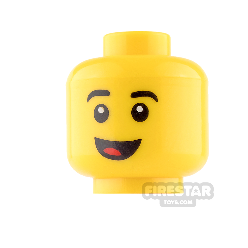 LEGO Mini Figure Heads - Open Mouth Smile YELLOW