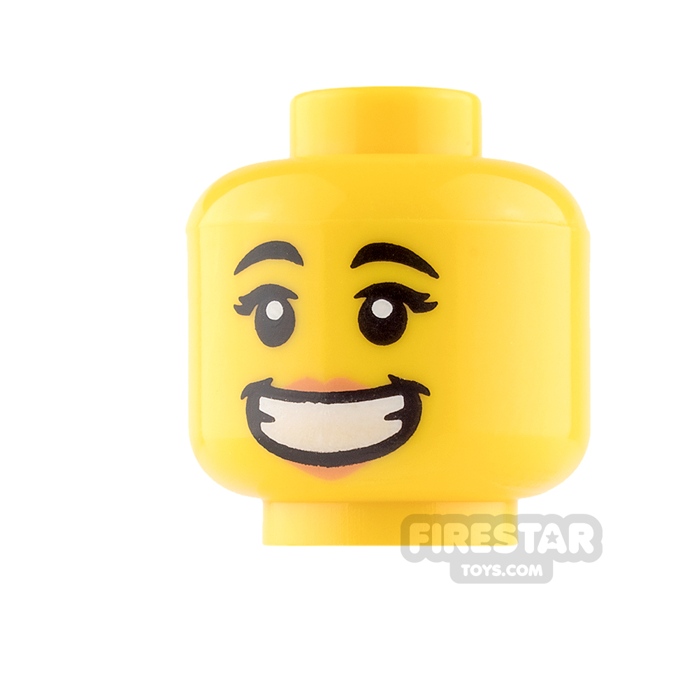 LEGO Mini Figure Heads - Female - Big Grin