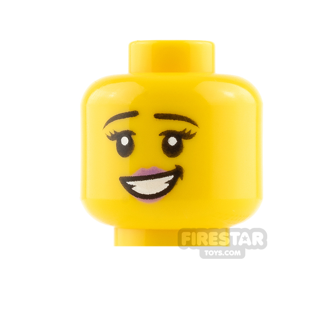LEGO Mini Figure Heads - Smile and Laughing YELLOW