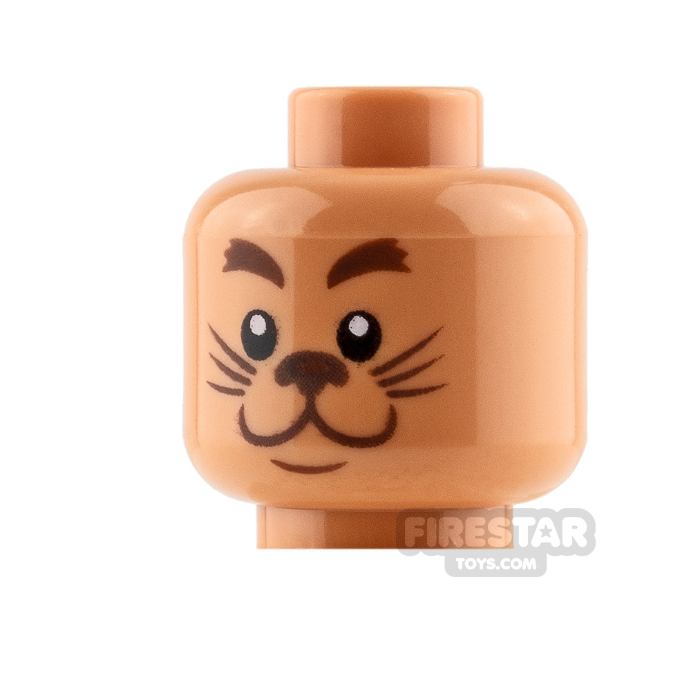 LEGO Mini Figure Heads - Lion - Smile and frown