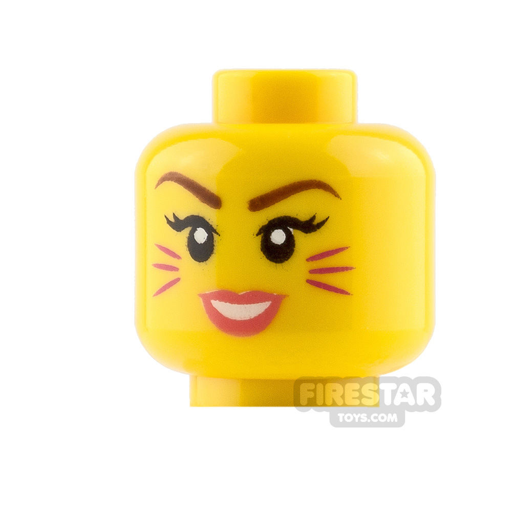 LEGO Mini Figure Heads Large Eyes Beauty Mark