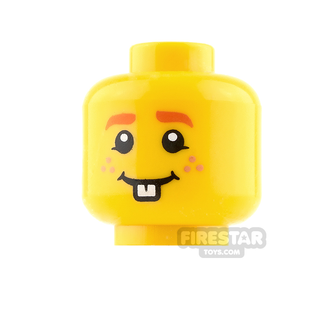 LEGO Minifigure Heads One Tooth YELLOW