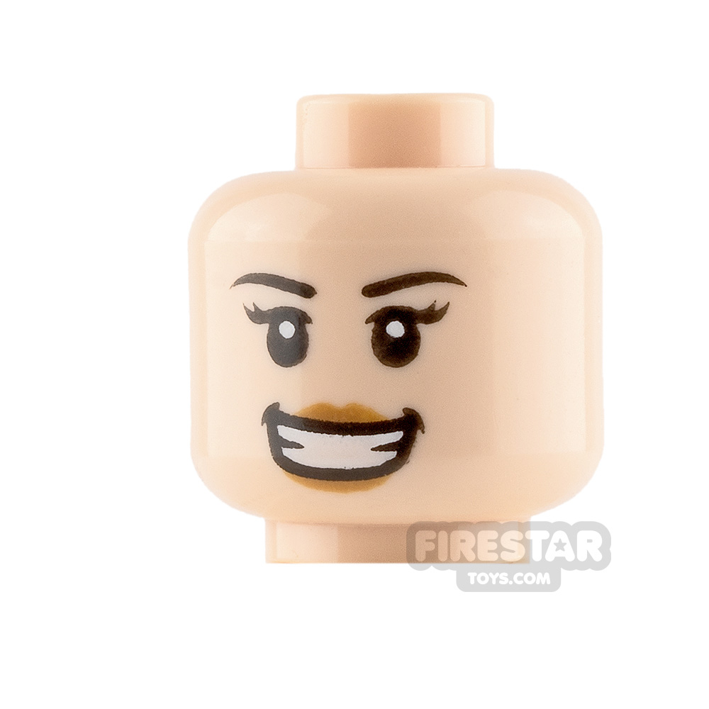 LEGO Mini Figure Heads Wide Smile and Embarrassed