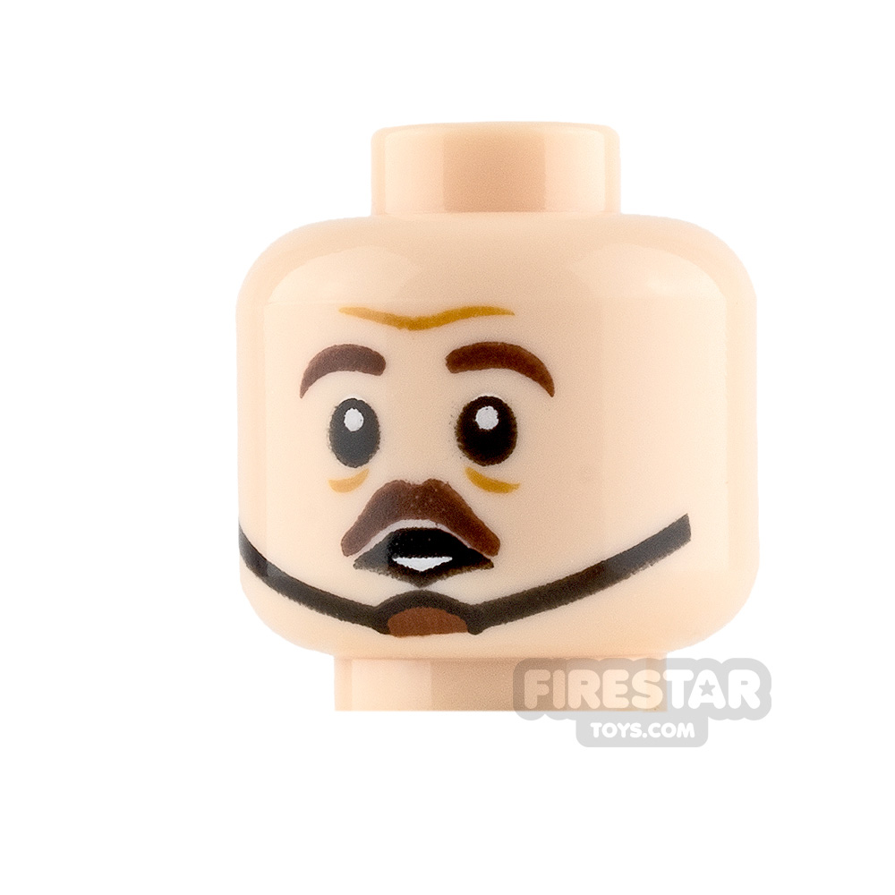 LEGO Minifigure Heads Small Moustache LIGHT FLESH