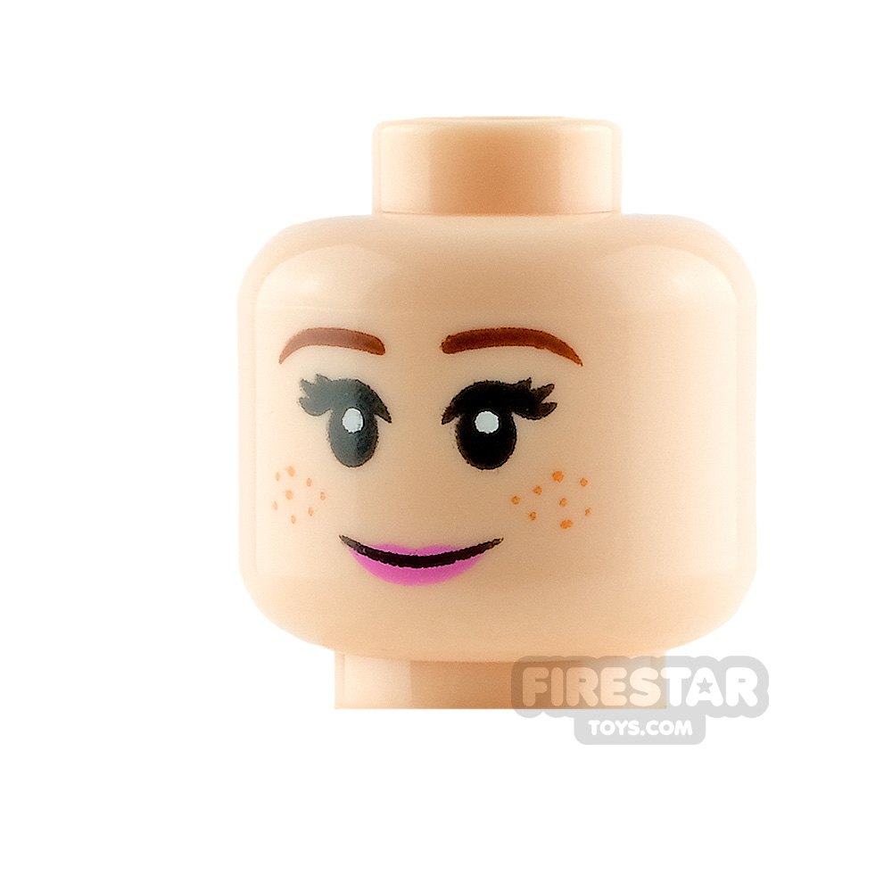 LEGO Minifigure Heads Freckles and Wink LIGHT FLESH