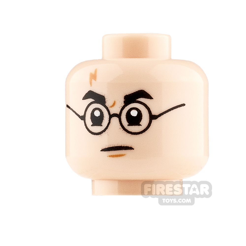 LEGO Minifigure Heads Harry Potter Smile and Angry LIGHT FLESH
