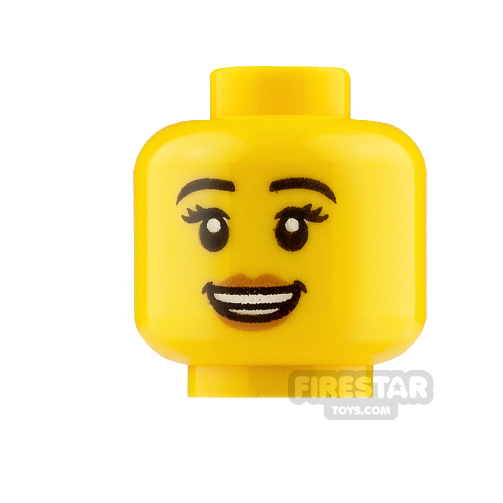 LEGO Mini Figure Heads Open Smile and Disgust
