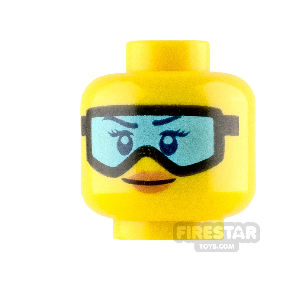 LEGO Minifigure Heads Goggles and Dirt Covered