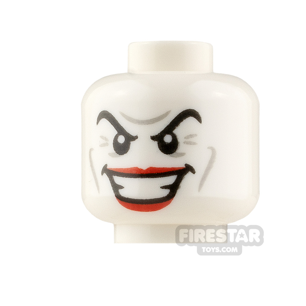 LEGO Minifigure Heads The Joker Wide Smile WHITE