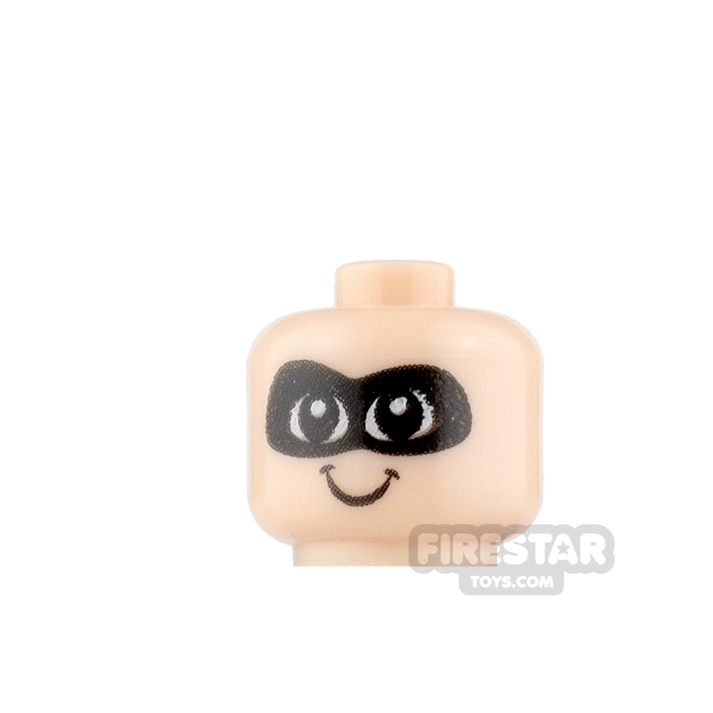 LEGO Minifigure Heads Baby with Black Mask LIGHT FLESH