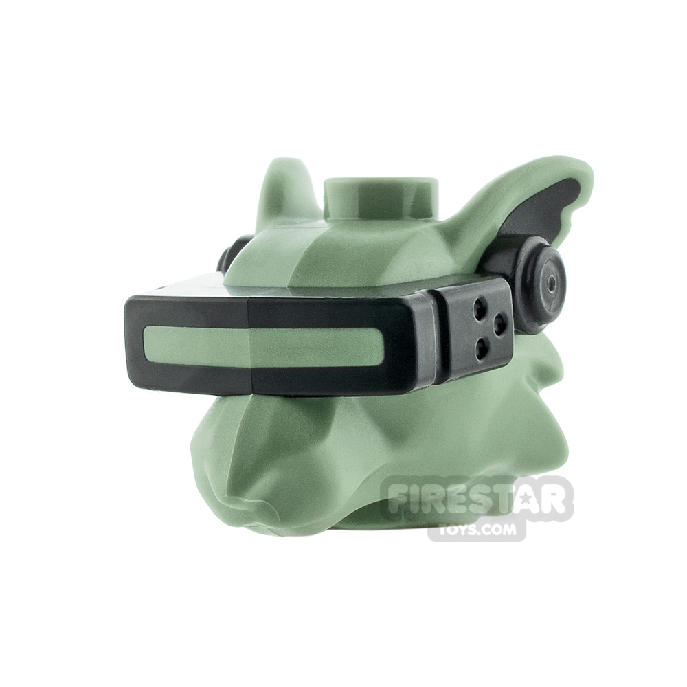 LEGO Minifigure Heads Alien Rat with VR Visor SAND GREEN