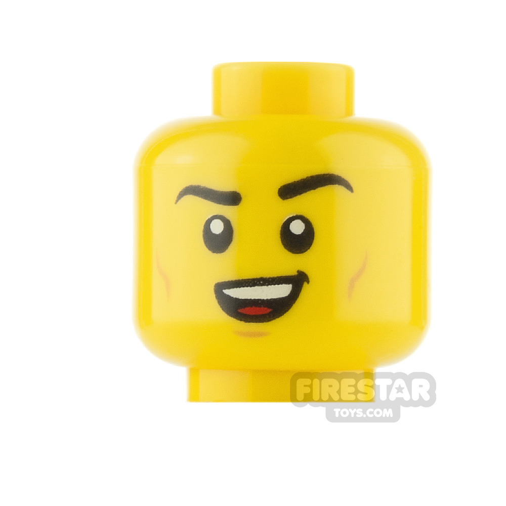 LEGO Minifigure Heads Smile and Singing YELLOW