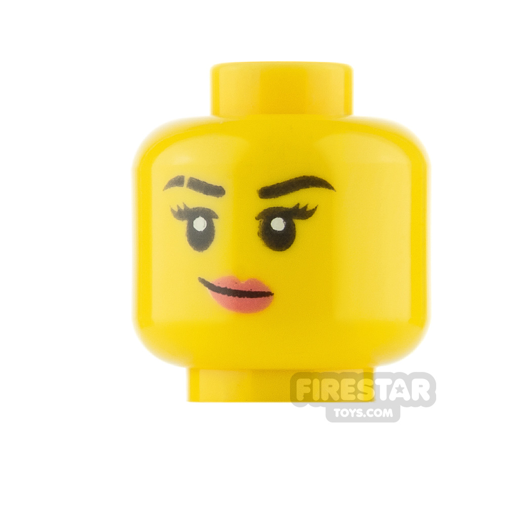 LEGO Minifigure Heads Lopsided Smile YELLOW
