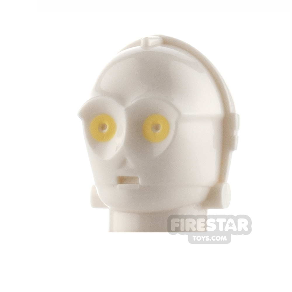 LEGO Minifigure Heads K-3PO Protocol Droid WHITE