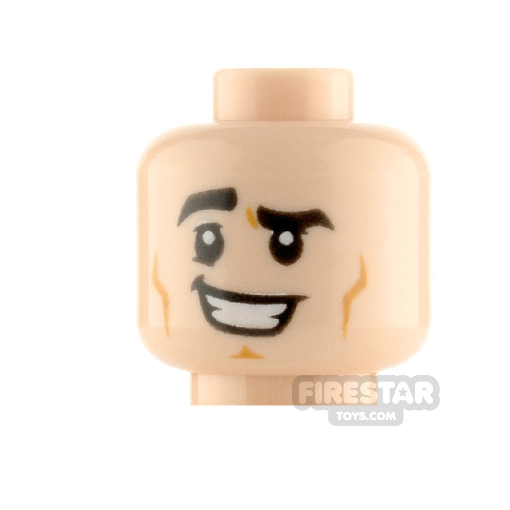 LEGO Minifigure Heads Grin and Large Smile LIGHT FLESH