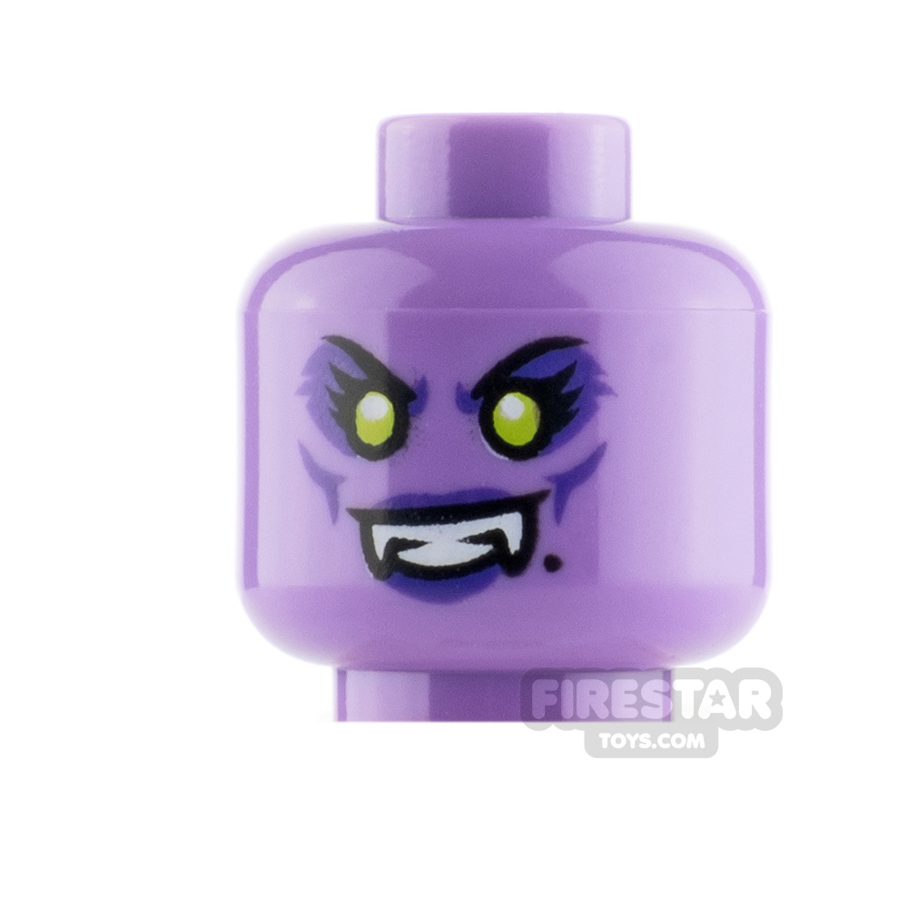 LEGO Minfigure Heads Purple Eye Shadow with Fangs