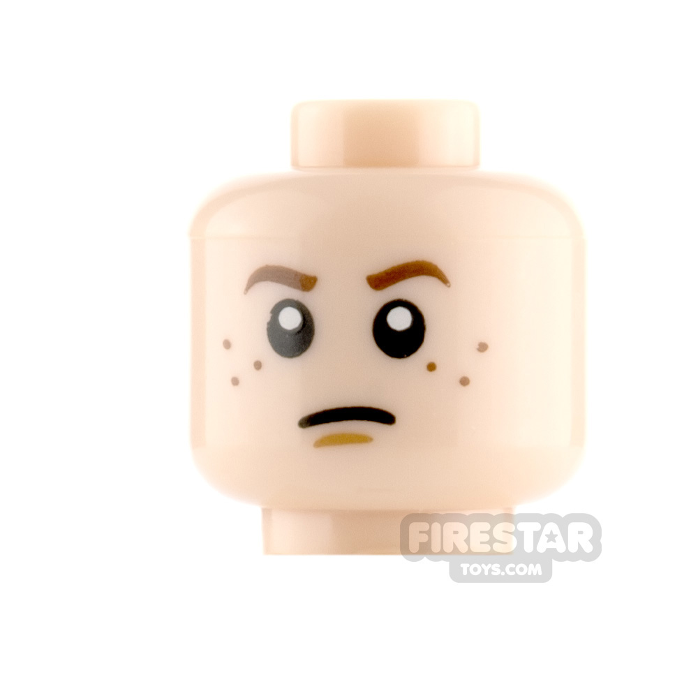 LEGO Mini Figure Heads Freckles Slight Smile and Frown