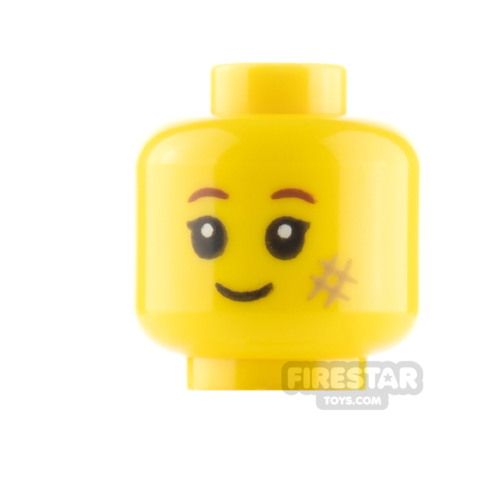 LEGO Minifigure Heads Cheek Smudge Smile and Grin