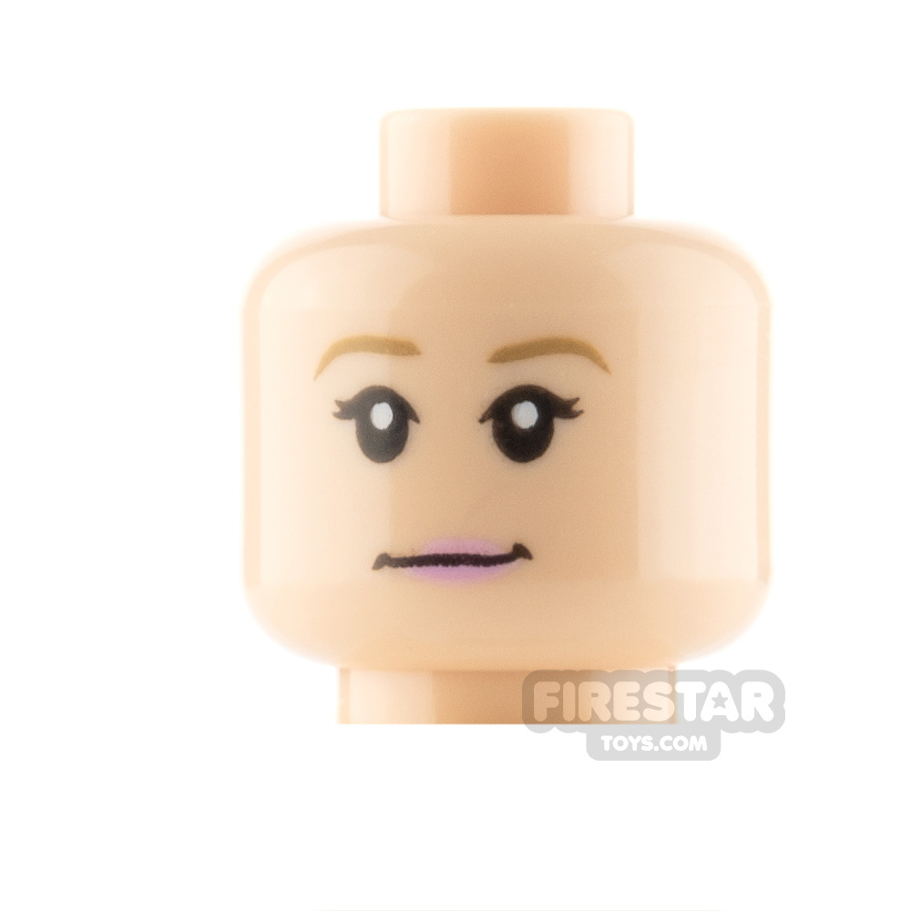 LEGO Minifigure Heads Pink Lips Neutral and Surprised