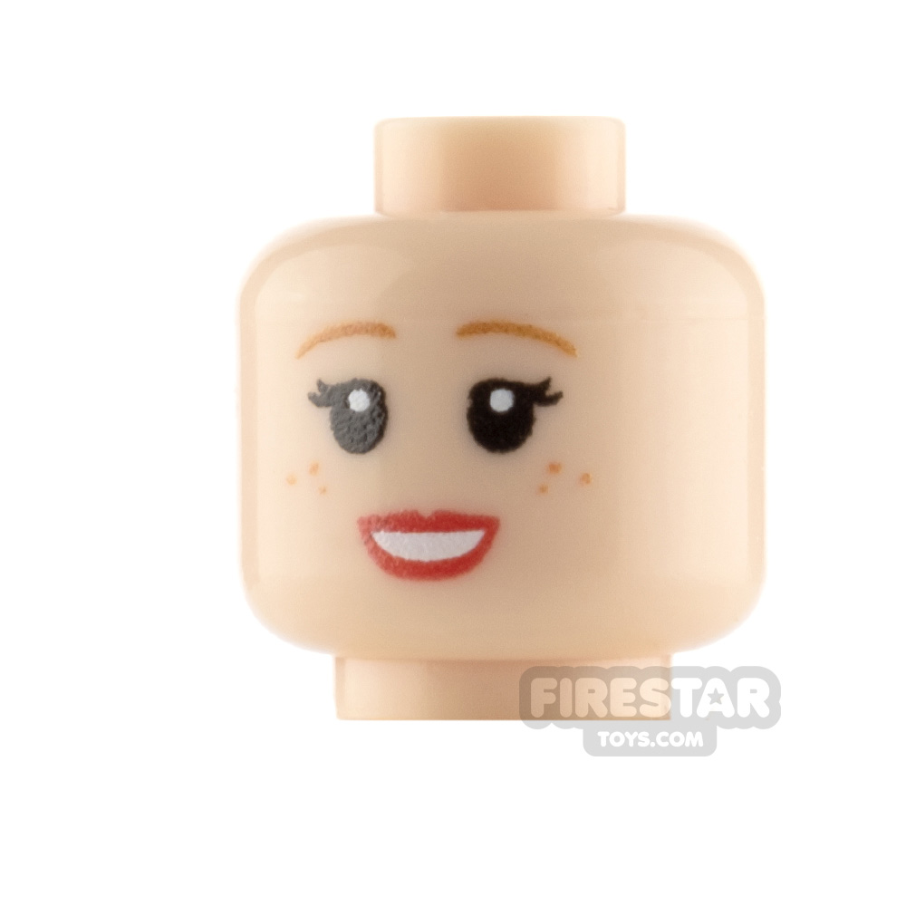 Custom Minifigure Heads Smile with Freckles