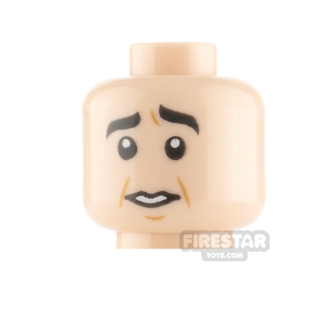 LEGO Minifigure Heads Worried and Low Mouth Smile
