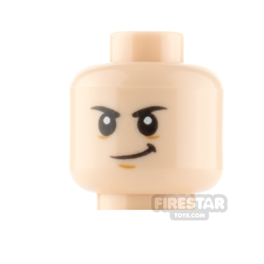 LEGO Minifigure Heads Lopsided Smirk and Worried