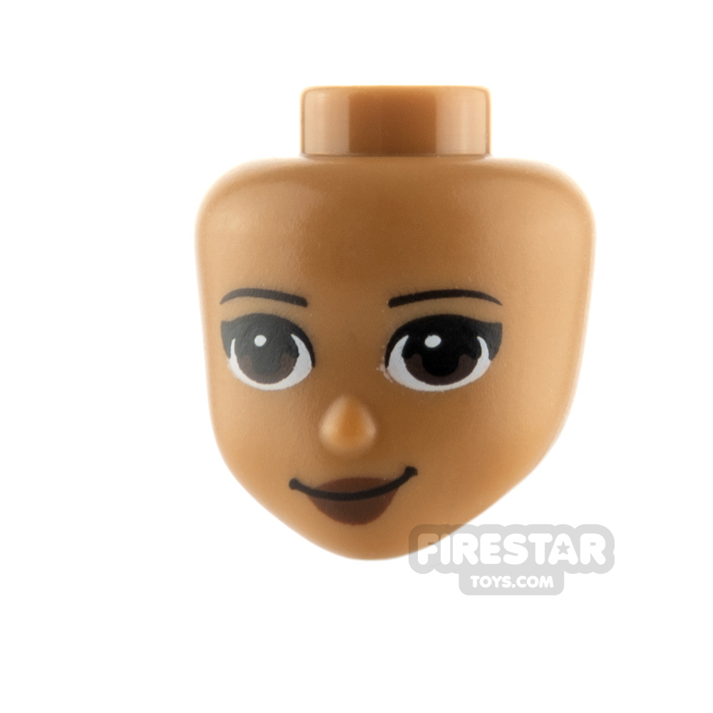 LEGO Friends Minifigure Heads Brown Eyes and Lips