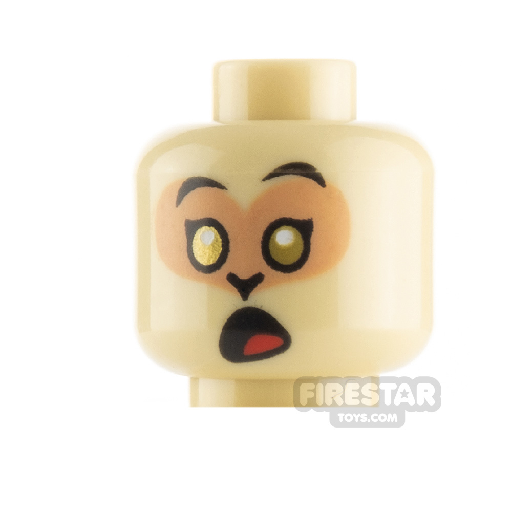 LEGO Minifigure Heads Neutral with Fang and Surprised TAN