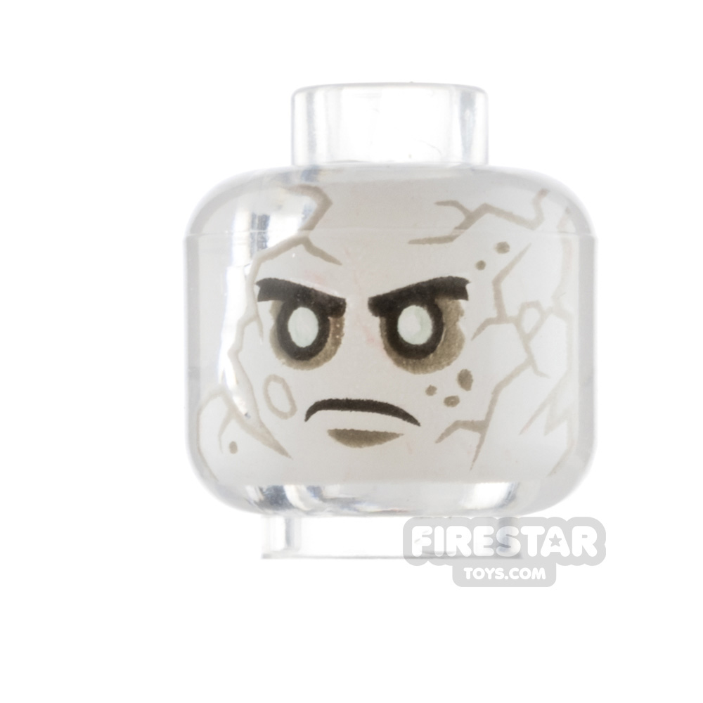 LEGO Minifigure Head Face with Gray Cracks and Spots