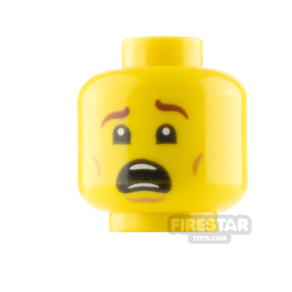 LEGO Minifigure Head Cheek Lines Grin and Scared