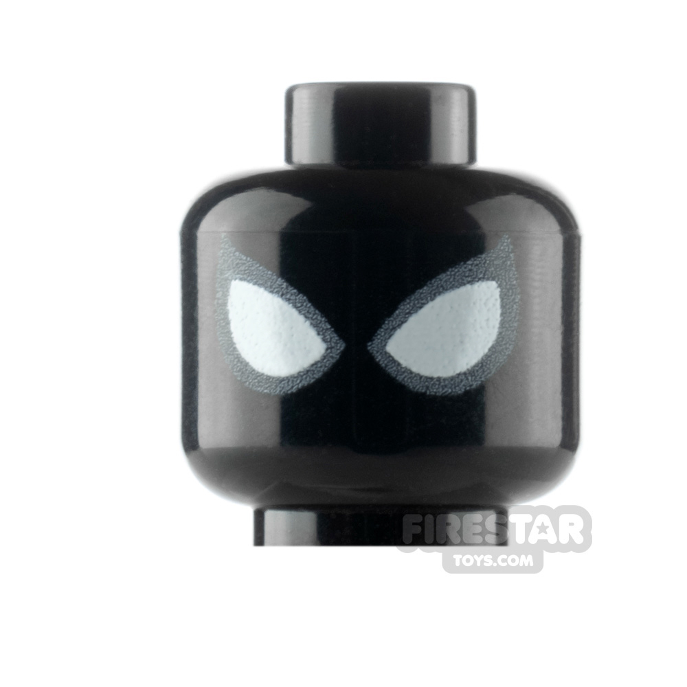 Custom Minifigure Head Homebound Symbiote BLACK