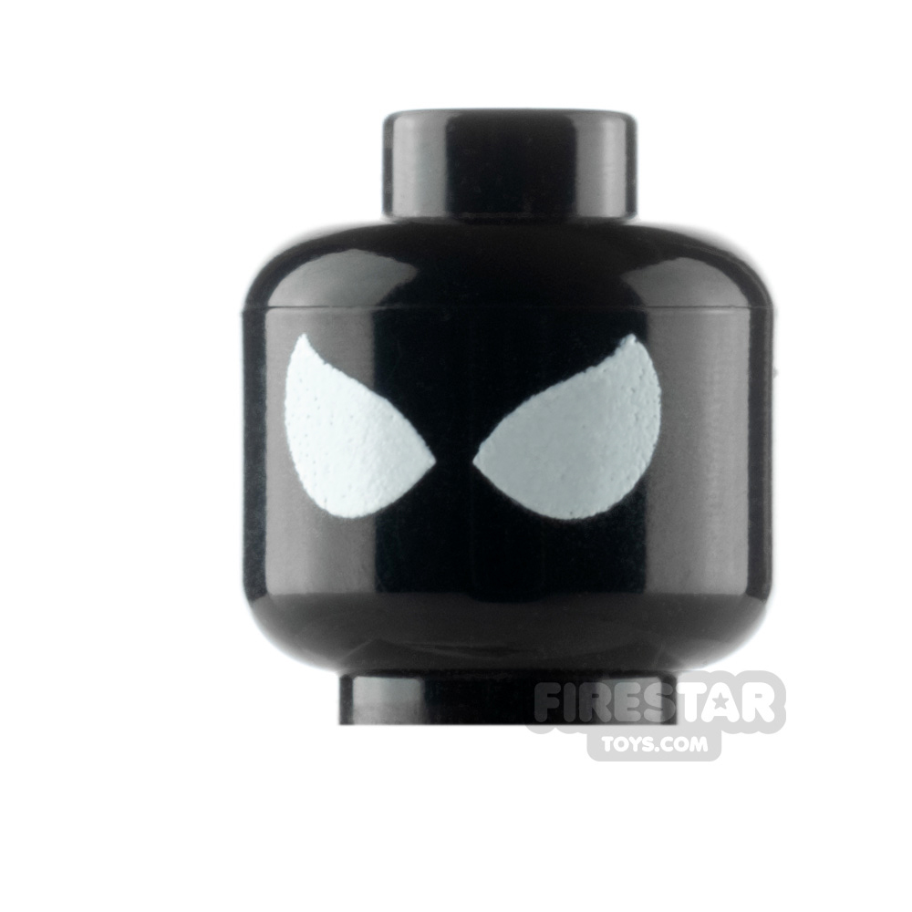 Custom Minifigure Head Amazing Symbiote BLACK