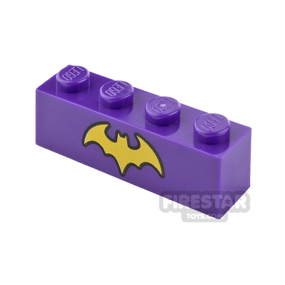 Printed Brick 1x4 Batgirl Logo