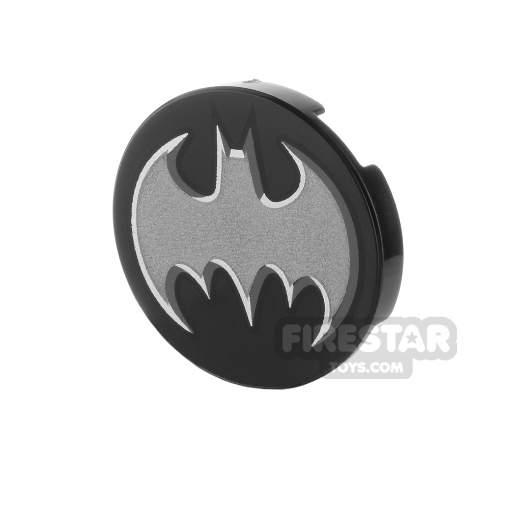 Printed Round Tile 2x2 Batman Logo