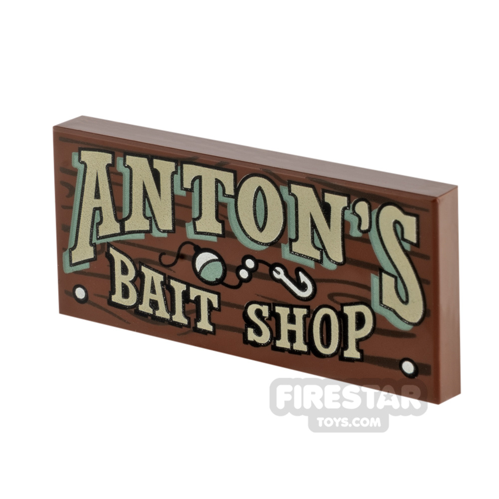 Printed Tile 2x4 Anton's Bait Shop
