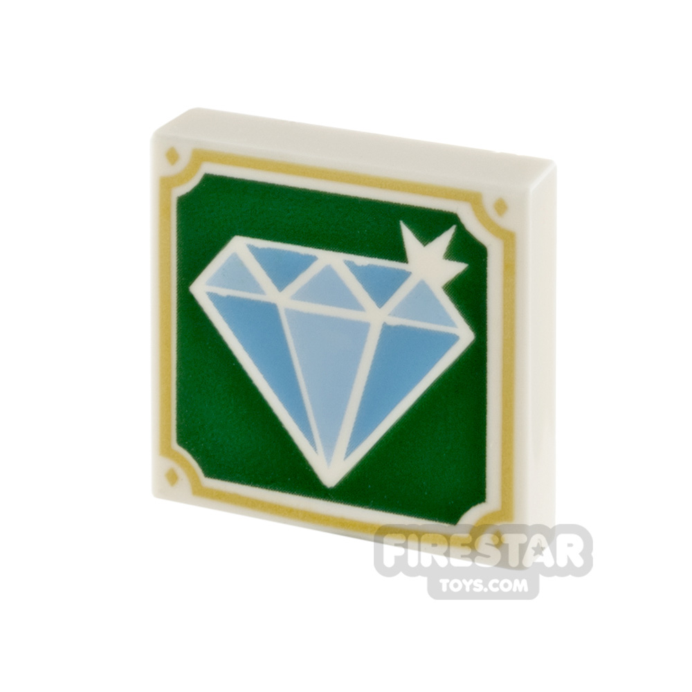 Printed Tile 2x2 Diamond Jewel