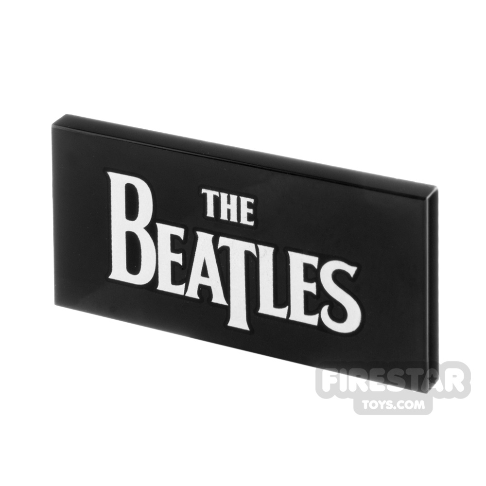 Printed Tile 2x4 The Beatles Logo BLACK