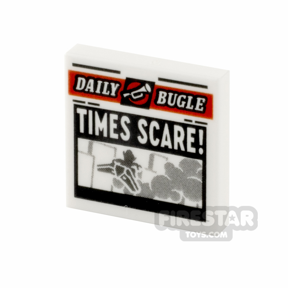 Printed Tile 2x2 Daily Bugle Newspaper Times Scare