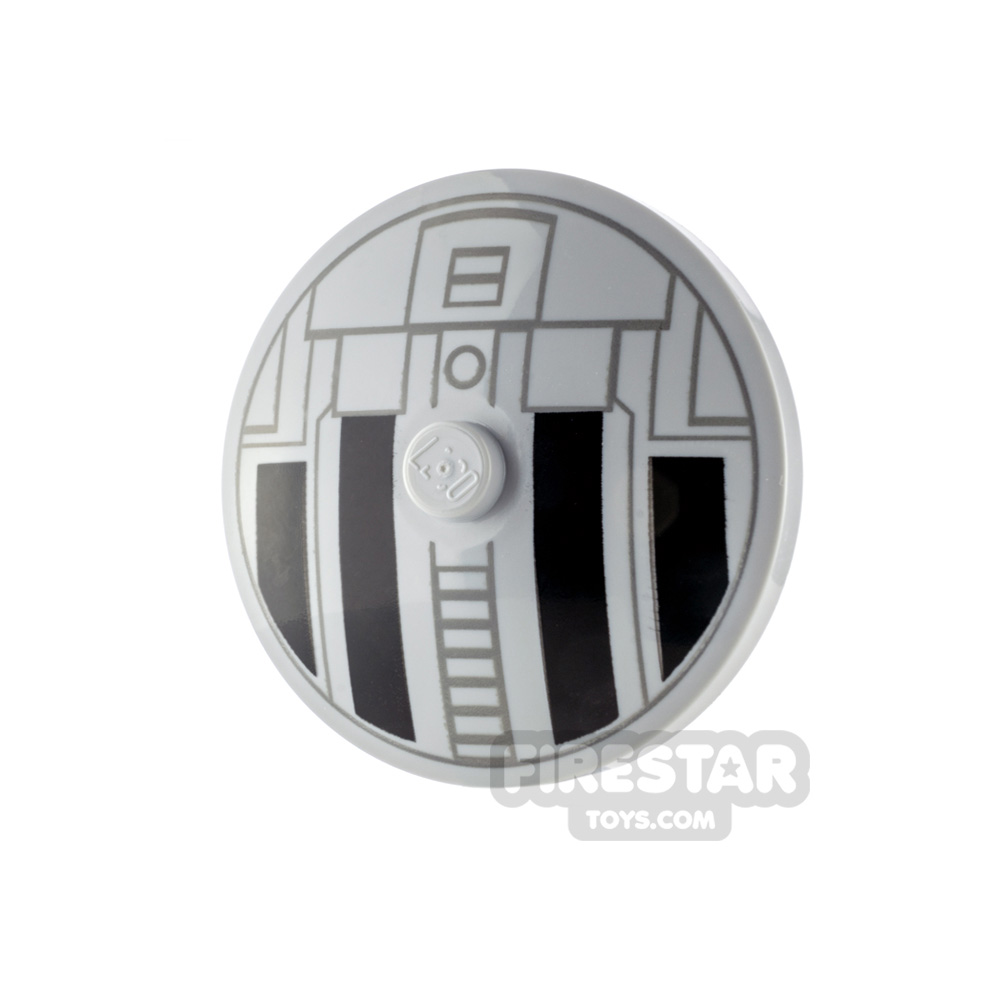 Printed Inverted Dish 4x4 SW TIE Fighter Hatch LIGHT BLUEISH GRAY
