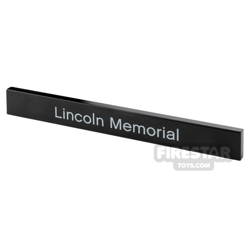 Printed Tile 1x8 Lincoln Memorial BLACK