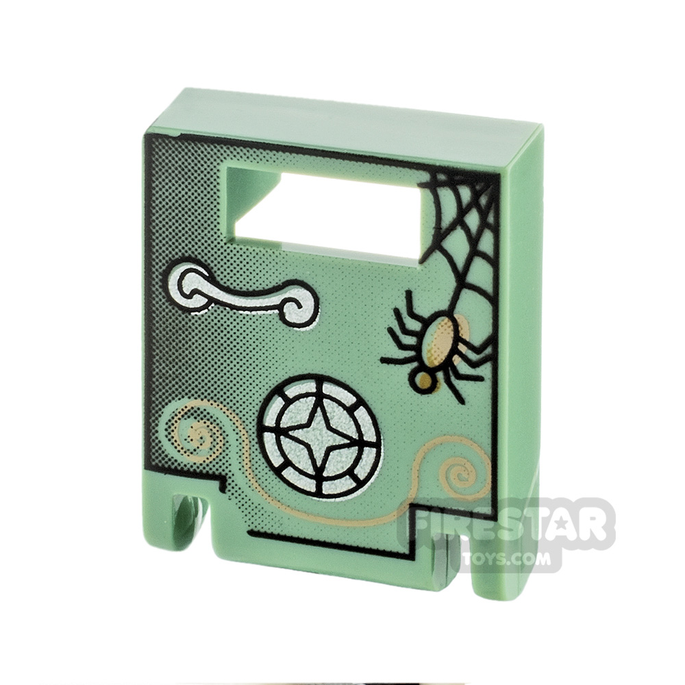 Printed Door 2x2x2 - Safe with Spider Pattern SAND GREEN