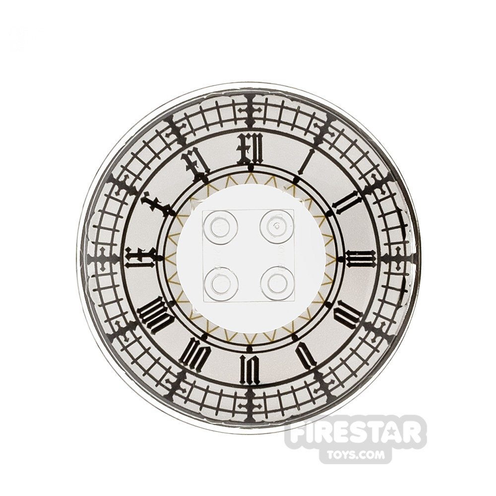Printed Inverted Dish - 6x6 - Big Ben Clock Face TRANS CLEAR