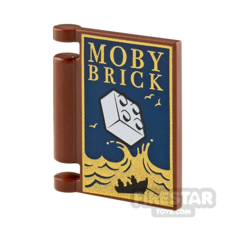 Printed Book Cover 2x2 Moby Brick REDDISH BROWN
