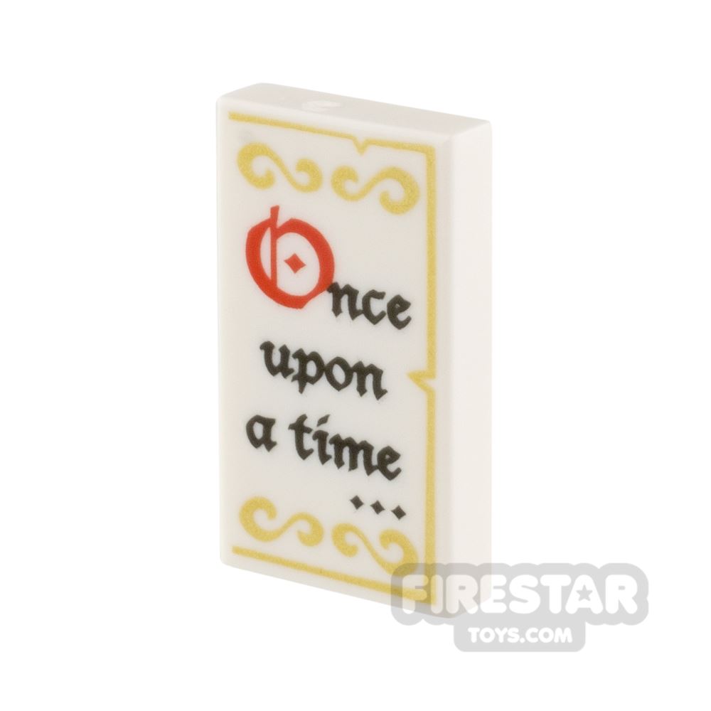 Printed Tile 1x2 Once Upon a Time WHITE