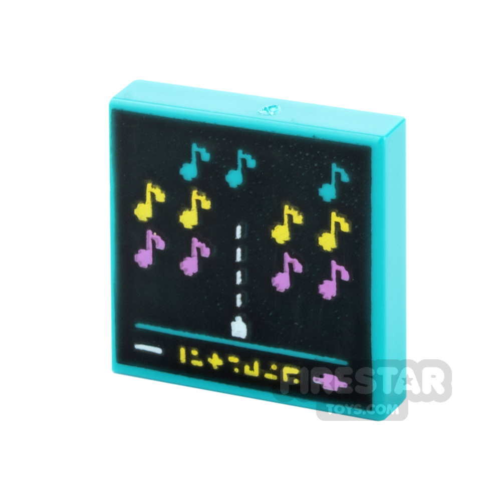 Printed Vidiyo Tile 2x2 Space Invaders Music Notes 