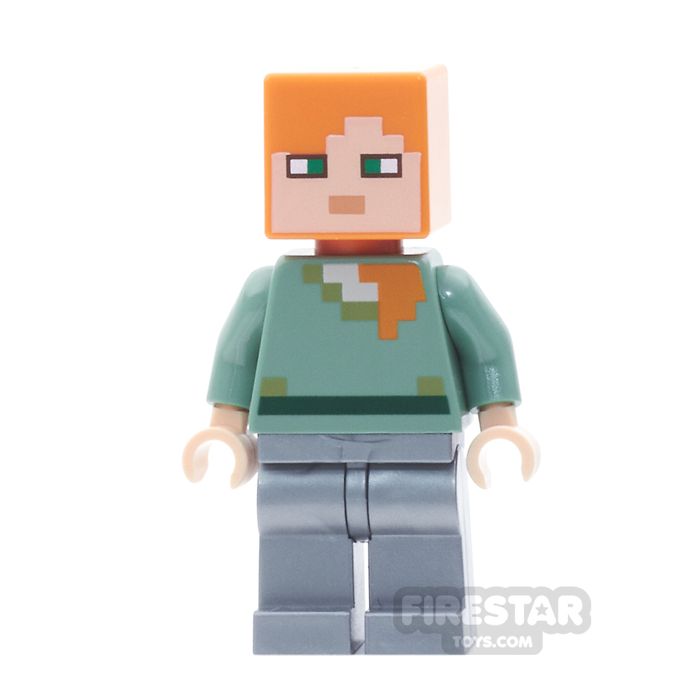 LEGO Minecraft Mini Figure - Alex - Flat Silver Legs