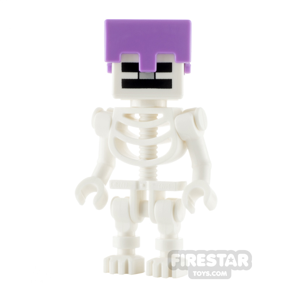 LEGO Minecraft Minifigure Skeleton with Cube Skull 