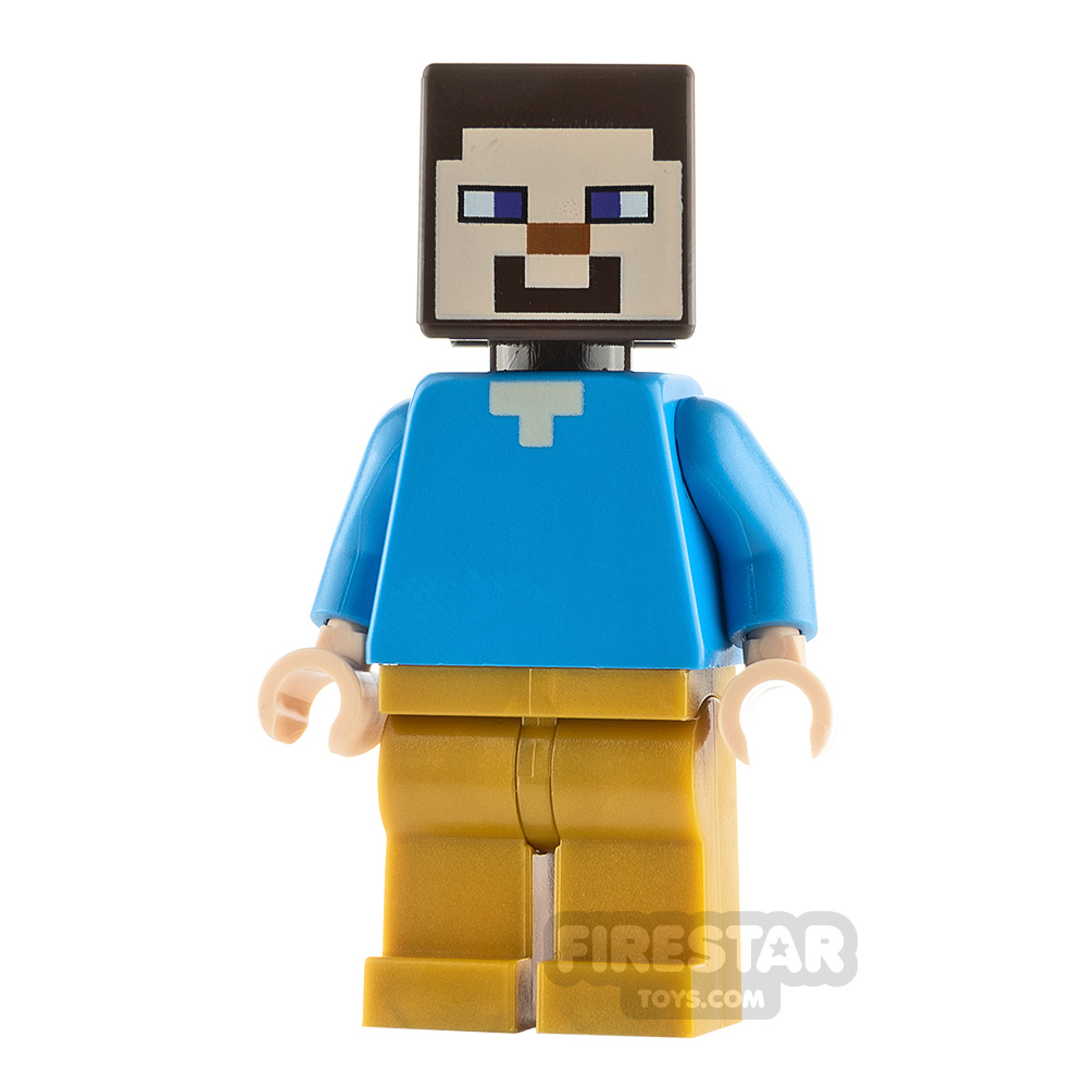 LEGO Minecraft Minifigure Steve Pearl Gold Legs 